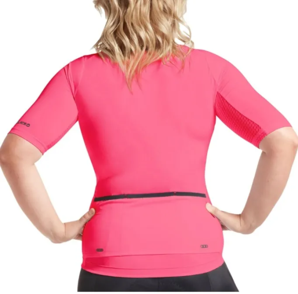 BLACK SHEEP CYCLING ESSENTIALS TEAM WOMENS SHORT SLEEVE JERSEY - NEON PINK AUTHENTIC - Image 2